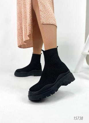 Женские текстильные ботинки