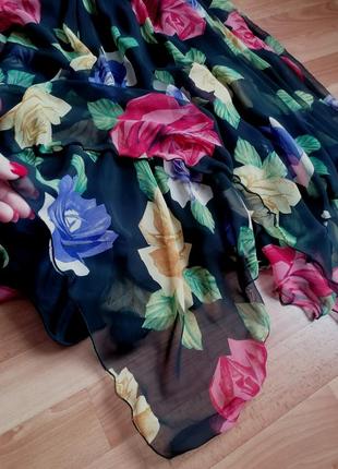 🌹вінтажна сукня міді в квітковий принт 🌹платье миди в цветочный принт4 фото