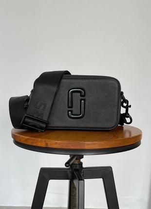 Marc jacobs the snapshot total black в стиле сумка клатч туречевая черная марк