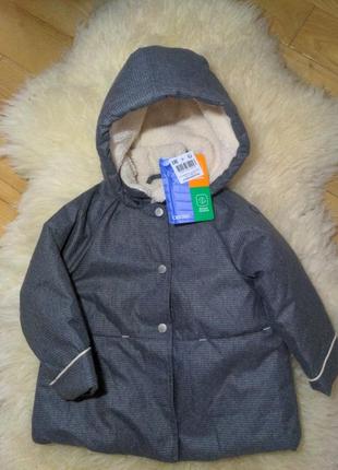 Куртка пальтечка пепита в клетку с капюшоном для девочки8 фото