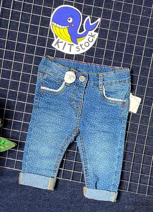 Стильные джинсы для маленькой модницы / topomini / 74см (6-9 міс.)