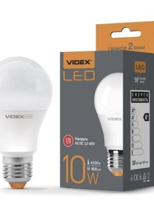 Розпродаж!led лампа на акумулятор videx a60e 12v 10w e27 4100k