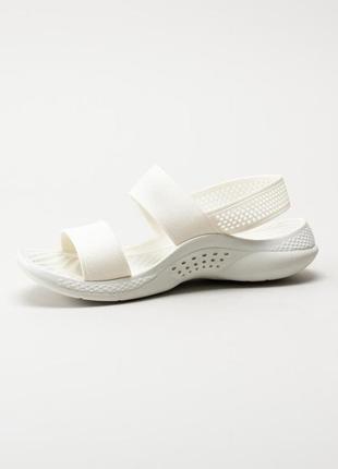 Crocs literide 360 sandal women 206711 almost white женские сандалии крокс белые2 фото