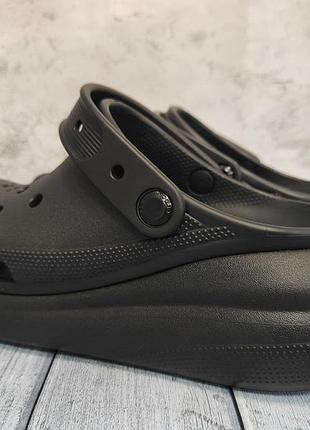 Крокси crocs women’s клоги crush clog black 207521 жіночі крокси сабо на платформі3 фото