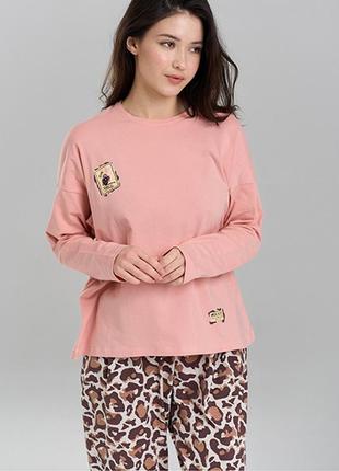 Жіноча піжама з штанами леопардова 124285 фото