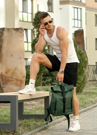 Чоловічий рюкзак sambag rolltop one зелений7 фото