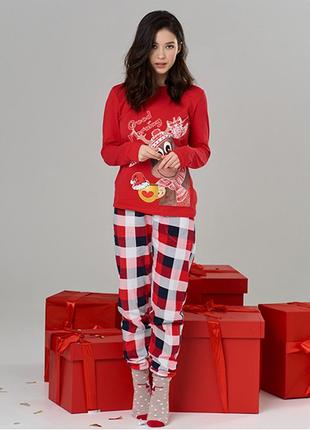 Жіноча піжама з штанами олені 12429