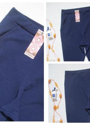 Шикарные фактурные темно-синие брюки скинни высокая посадка boohoo 💜❄️💜8 фото