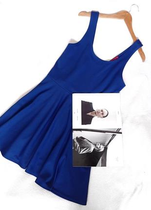 Стильное, яркое синее платье платье бренда boohoo