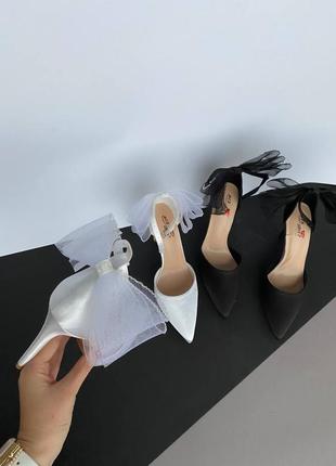 Туфли с бантиком на шпильке нарядные женские7 фото