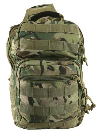 Рюкзак однолямочный через плечо мультикам kombat 10 л военная тактическая сумка