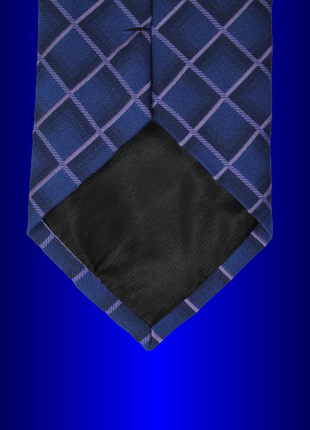 Класична чоловіча синя картата широка краватка краватка з поліестеру від debenhams lkj7 фото