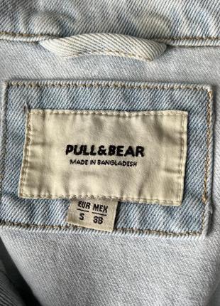 Джинсовая куртка пиджак мужская pull and bear s , 4