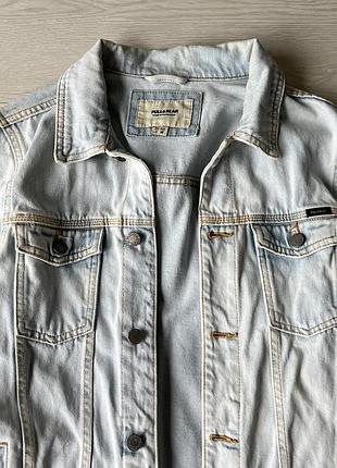 Джинсовая куртка пиджак мужская pull and bear s , 2