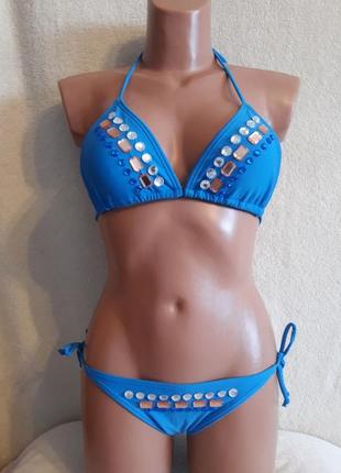 Яскравий купальник з камінчиками фірми yes or no by c&a розмір s