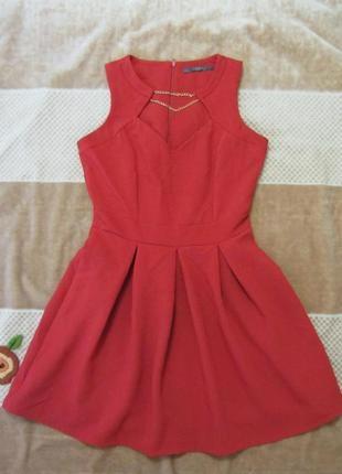 Guess красное платье, платье короткий размер м4 фото