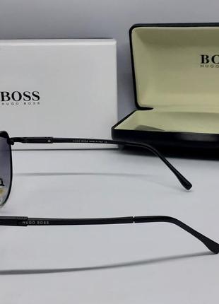 Hugo boss чоловічі сонцезахисні окуляри чорні с золотом градієнт поляризовані4 фото