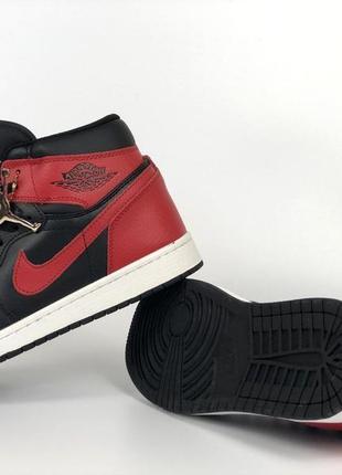 Мужские высокие кожаные кроссовки nike air jordan 1 retro 🆕 высокие джорданы4 фото