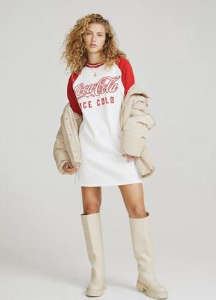 Світшот толстовка худі плаття h&m з принтом coca-cola2 фото