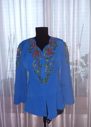 Украинская вышиванка блуза фольклорная этническая винтажная1 фото