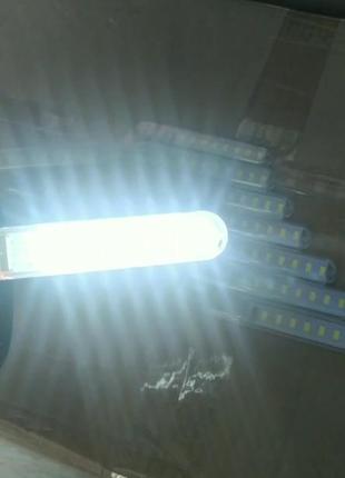 Usb фонарик 8 led холодный свет очень яркий