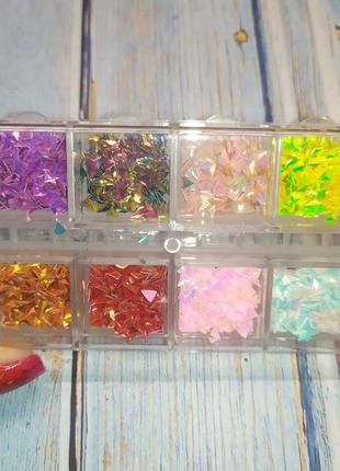 Блисткітки для нігтів манікюру хлопья декор каміфубуки блестки бльостки