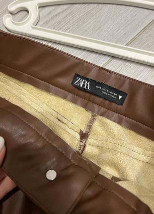 Брюки из носка кожи zara, massimo dutti s2 фото