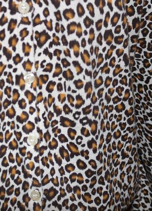 Вязанный свитер-кофта леопард4 фото