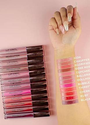 Makeup revolution lip vinyl блиск для губ, 3,6мл