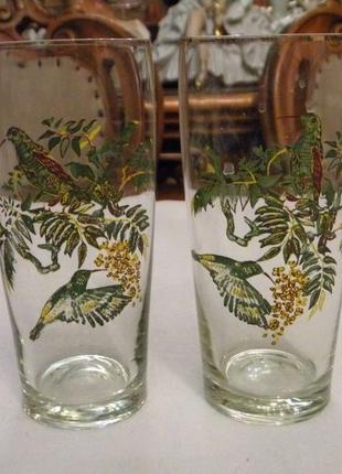 Стаканы ссср - 2 шт птицы №дк21