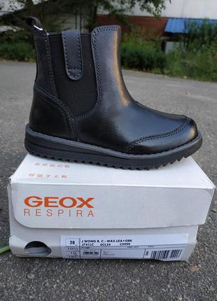 Новые демисезонные кожаные ботинки geox wong2 фото