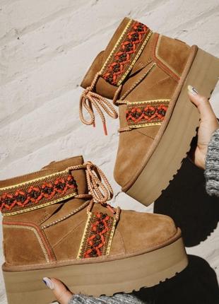 Женские угги heritage classic mini ii braid platform | ugg