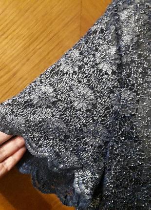 Брендовая новая кружная блестящая блуза с топом р.18 от per una marks &amp; spencer6 фото
