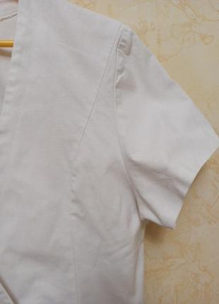 Винтажный летний белый хлопковый пиджак3 фото