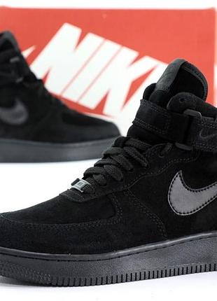 Nike air force 1 black nubuck hotsell