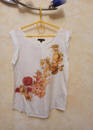 Шёлковая футболка майка massimo dutti