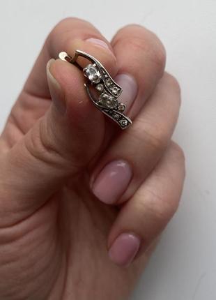 Серебро 925 пр серьги серёжки с камнями вставками