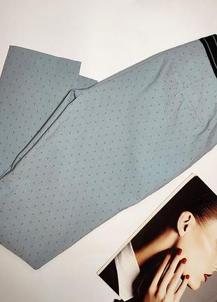 Брюки жіночі блакитні в принт з кишенями від бренду zara basic m3 фото