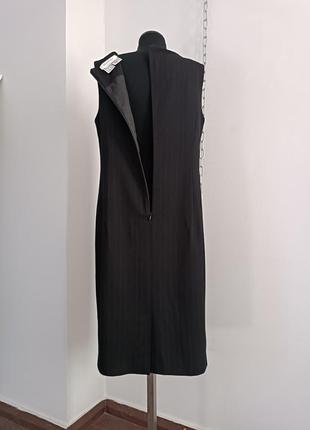Платье шерстяное прямого кроя в тонкую полоску max mara, l3 фото