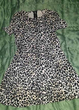 Платье зара с леопардовым принтом1 фото