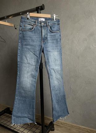 Zara jeans из новых коллекций широкие клешные джинсы женские