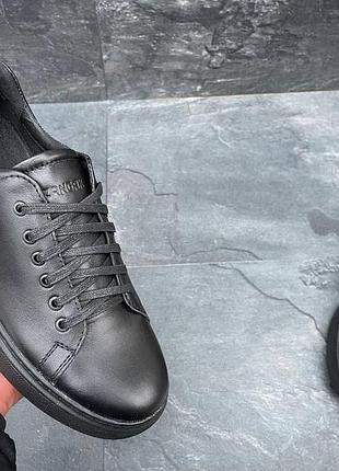 Чоловічі шкіряні кеди весна-осінь, топ якість