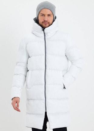 Чоловіча куртка / якісна двохстороння куртка в білому кольорі на кожен день