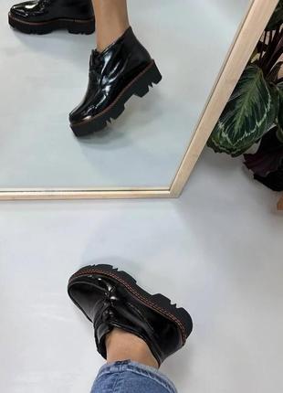 Эксклюзивные ботинки лоферы натуральная итальянская кожа и замша люкс5 фото