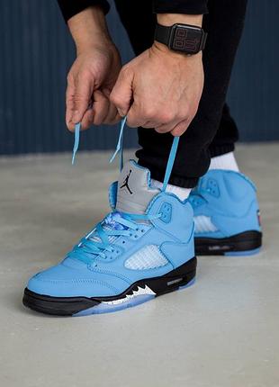 Мужские кроссовки air jordan retro 5 unc топ качества 🔝🔥