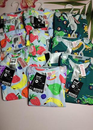 Яркие коттоновые пижамы bonds для мальчиков и девочек от 7 до 10 лет