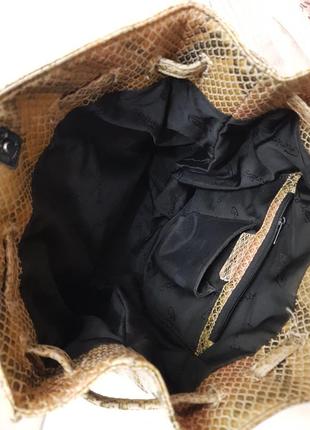 Кожаный рюкзак funbag италия с лазерным напылением6 фото