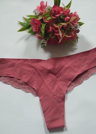 Трусики коттоновые стринги ажурные бикини танга tezenis s m 8 10 36 381 фото