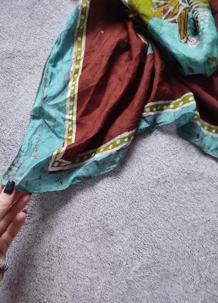 Винтажный шелковый платок индия3 фото