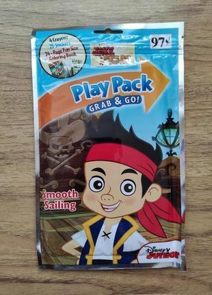 Дитяча розмальовка набір олівці, стікери пірат джек disney